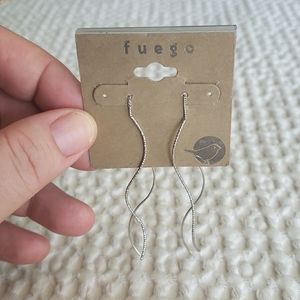 Silver dangle earrings dressy costume jewelry